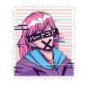 Glitch style manga japonais