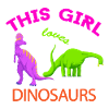 Dieses Mädchen liebt Dinosaurier