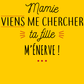 T-shirt humoristique "Mamie, au secours, ta fille m'énerve !". Un cadeau original pour la famille et les grands-mères. Fait sourire à coup s...