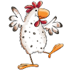 Dancing Chicken - Hen - Funny - Cartoon