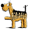 Cute Airedale Terrier - Dog - Cartoon - Gift