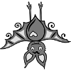 Halloween bat, little vampire.