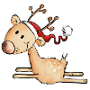 Jumping Christmas Reindeer - Gift - Comic