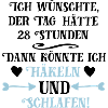 Häkeln und Schlafen Geschenk