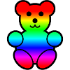 Teddybär regenbogenfarben