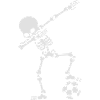 Dab dabbing skeleton football (soccer)