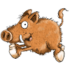 Courir Sanglier - Cochon - Cartoon - Cadeau