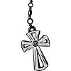 Cross, Crucifix with gemstone.