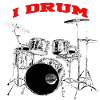 I Drum Drummer Silver Drums
