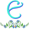 blue flower e