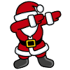 Dab / dabbing / dabbing' Santa Claus