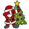 Dabbin' around the Christmas tree