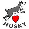 Dog Husky love t-shirt