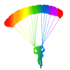 Bunter Fallschirm Regenbogen