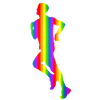 Bunter Läufer Regenbogen