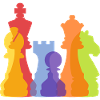 bunte Schachfiguren
