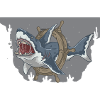 Deep Sea Shark Navigation Illustration