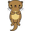 nice floating otter