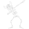 Skeleton Dab Dabbing Viking