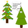 Lustige Weihnachtsbäume