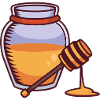Honigglas mit Honigspeichel Illustration