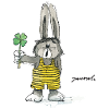 Janosch Rabbit Finds Happiness Clover