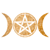 Wiccan symbol trippel måne gaveidé