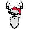 deer christmas santa