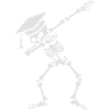 Dab skeleton dabbing student - pass exams
