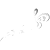 Music, clef with stars and music notes. Silver.