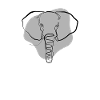 Elefant one line drawing