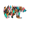 Bear Wilderness Geometric Triangles