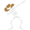Dab skeleton dabbing cowboy