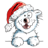 Neugierige Weihnachtskatze - Katze - Geschenk