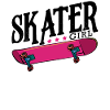 Skateboard rose néon