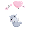 SWEET NILE HORSE WITH HEART BALLOON GIFT IDEA