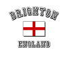 Brighton England with English flag