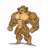 Muscular teddy bear