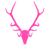 Jägerin Hirschgeweih Rosa Jagd Geschenk