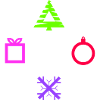 Gamer Console Buttons - Christmas Edition