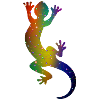 Lizard / Gecko / Echse / bunte Knoten