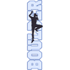 Boulder font with climber gift