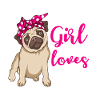 Pug Mops Mädchen