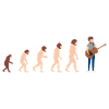 Evolution Gitarrist Lustige Geschenkidee