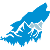 Wolf and mountains
