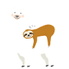 Sloth and alpaca