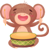 Monkey & drum