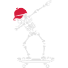 Dab dabbing skeleton skateboard skater