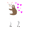 Alpaca Faultier Liebe