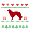 Noël laide Noël Barzoï Lévrier
